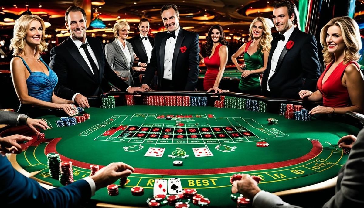 Tabel baccarat dengan multi-kamera hidup